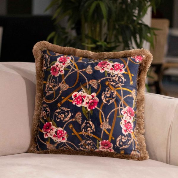 Barok Tarzı Çiçekler Dekoratif Yastık