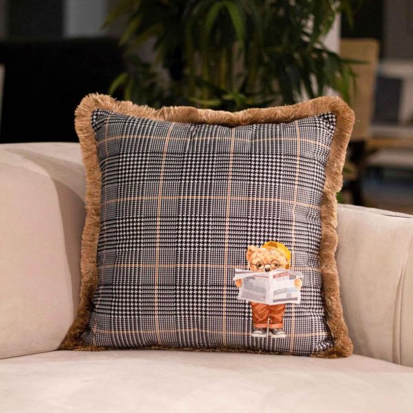 Gazeteci Teddy Dekoratif Yastık