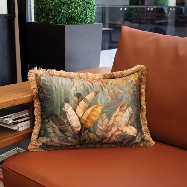 Tropikal Yapraklar Dekoratif Yastık