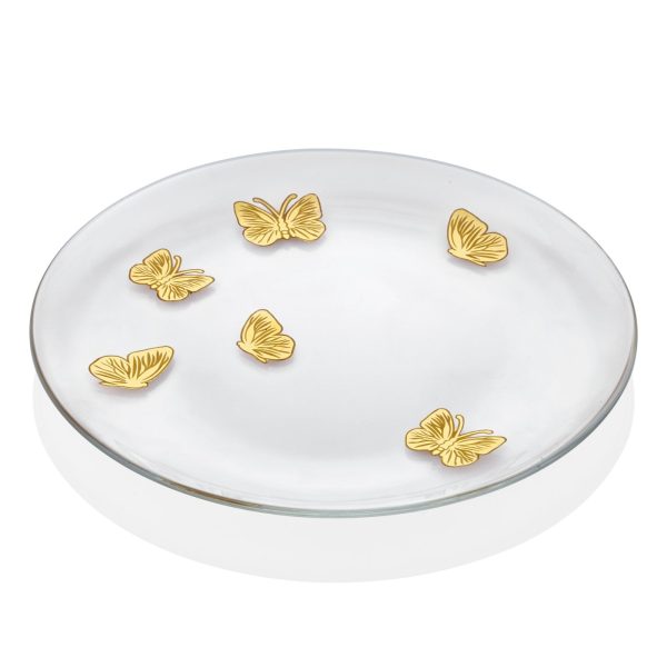 Chiara Alessi Altın Kelebekli 27,5 cm Tabak