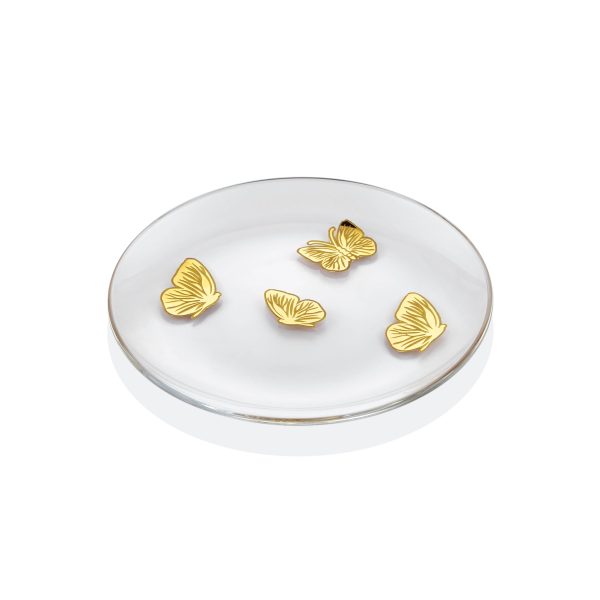 Chiara Alessi Altın Kelebekli 15 cm Tabak