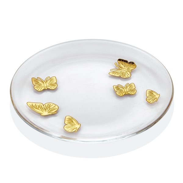 Chiara Alessi Altın Kelebekli 21 cm Tabak