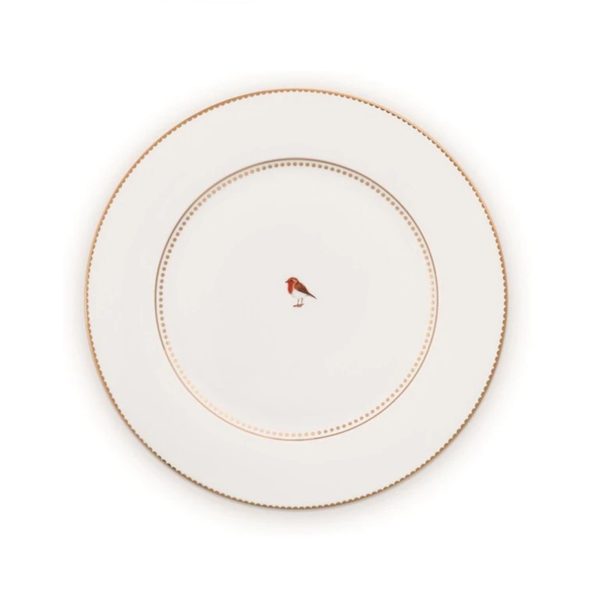 Pip Studio Love Birds Beyaz Porselen Yemek Tabağı 21 Cm