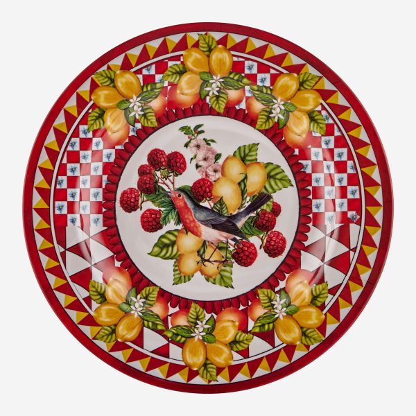 Chiara Alessi Portofino Kırmızı Meyveli Yemek Tabağı 28 cm