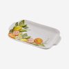 Edelweiss Italy Limone E Arancia Turuncu Sarı Seramik Servis Tabağı 16x26 Cm