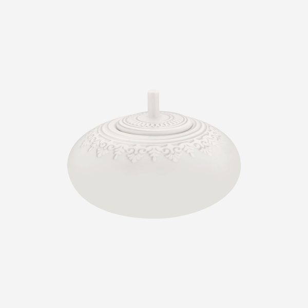 Vista Alegre Ornament Beyaz Porselen Şekerlik 8x12 Cm