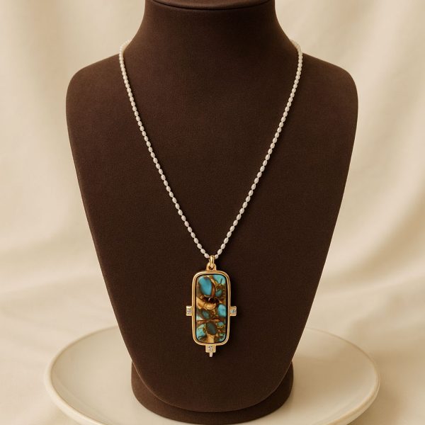 Hakiki İnci Tasarım Gümüş Kolye