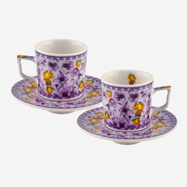 Chiara Alessi Arancia Mor Porselen Kahve Fincan Seti 120 Ml