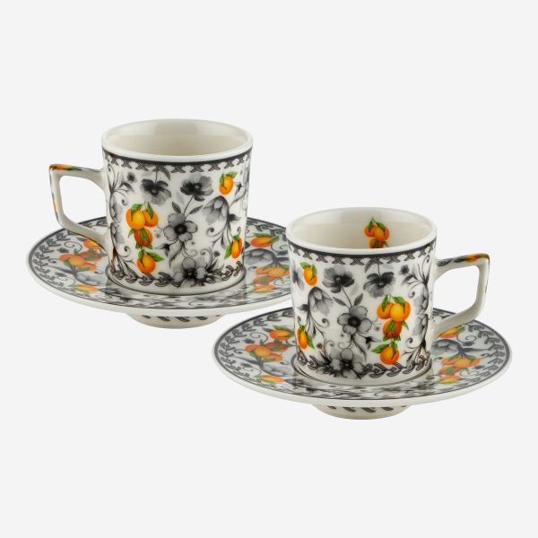 Chiara Alessi Arancia Gri Porselen Kahve Fincan Seti 120 Ml