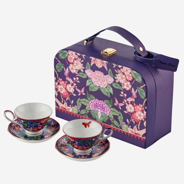 Chiara Alessi Flower Garden Mavi Porselen Kahve Fincan Seti 90 Ml