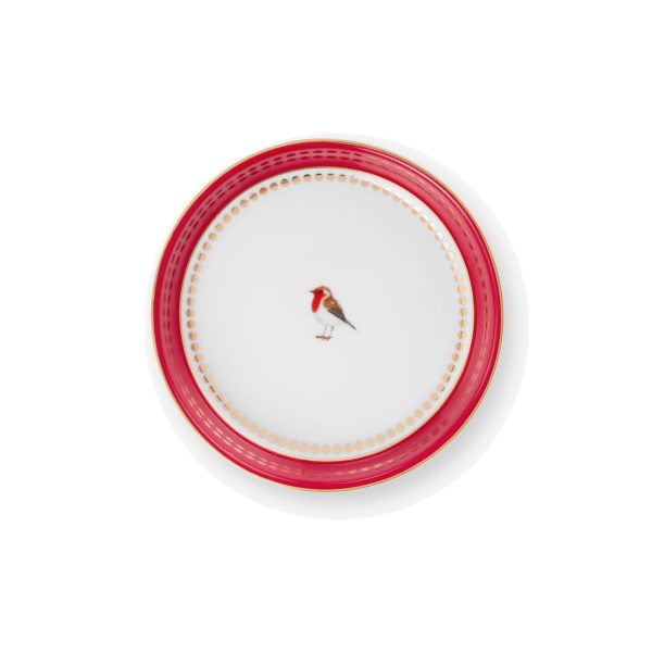 Pip Studio Love Birds Kırmızı Porselen Çay Tabağı 9 Cm