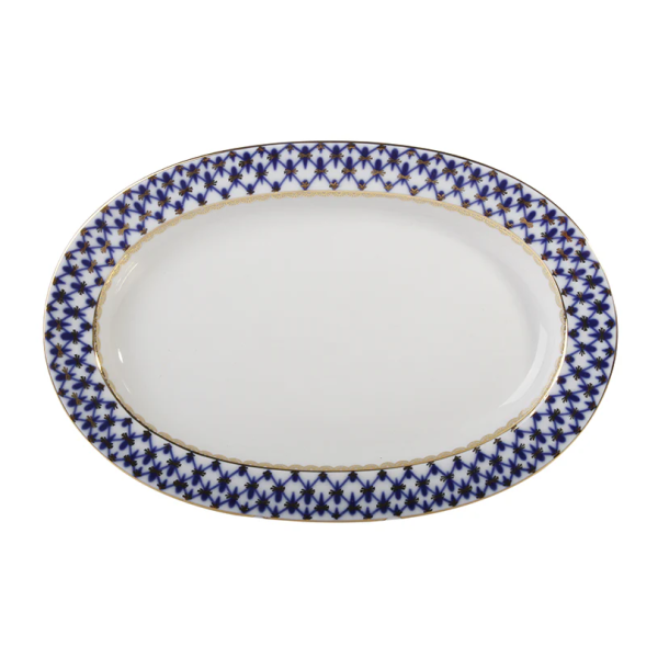 Imperial Porselen Cobalt Kayık Tabak 24 cm