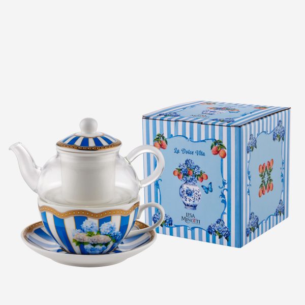Lisa Minotti Puglia Mavi Porselen Çay Fincan Seti 250 Ml