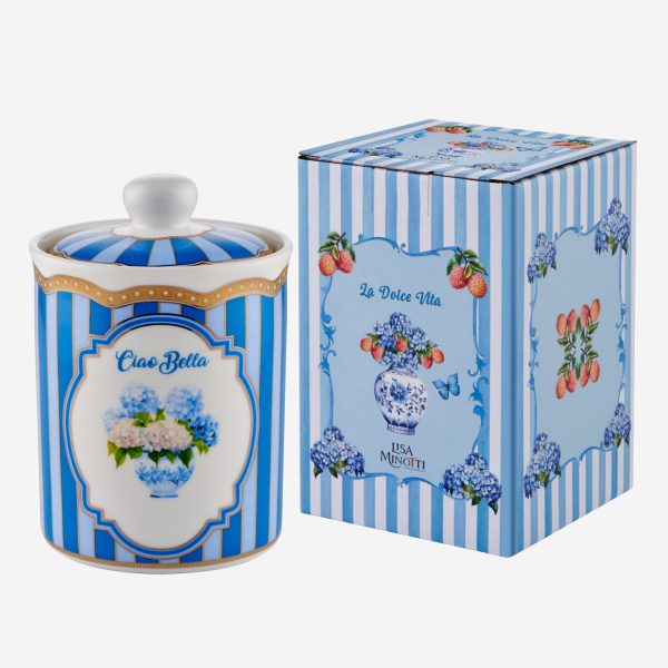 Lisa Minotti Puglia Mavi Porselen Saklama Kabı 700 Ml