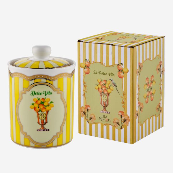 Lisa Minotti Puglia Sarı Porselen Saklama Kabı 700 Ml