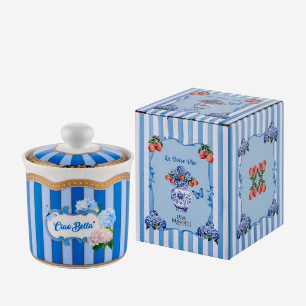 Lisa Minotti Puglia Mavi Porselen Saklama Kabı 300 Ml